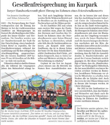 Gesellenfreisprechung im Kurpark